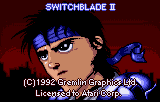 Switchblade II title screen for Atari Lynx